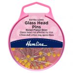 Pins: Glass Head: 45mm: Nickel: 60 Pieces 1 Pins: Glass Head: 45mm: Nickel: 60 Pieces