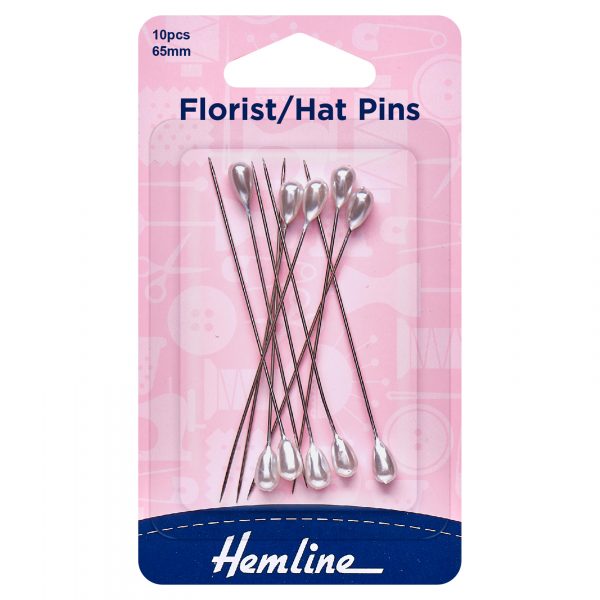 Pins: Florist-Hat: 65mm: Nickel: 10 Pieces