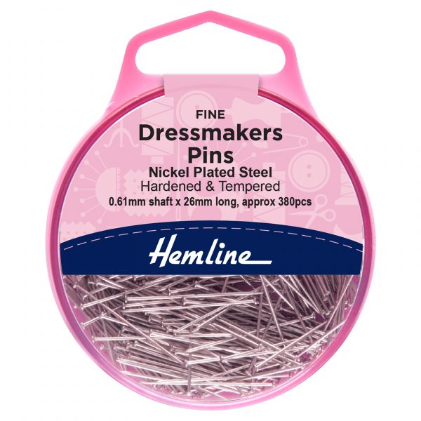 H719 1 scaled Pins: Dressmaker's: Fine: 25mm: Nickel: 380 Pieces