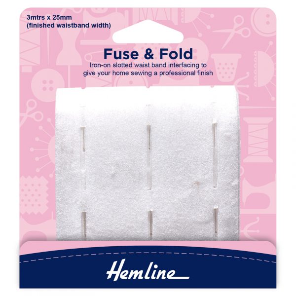 H765 25 1 scaled Fuse and Fold Waistband Lining: 3m x 25mm