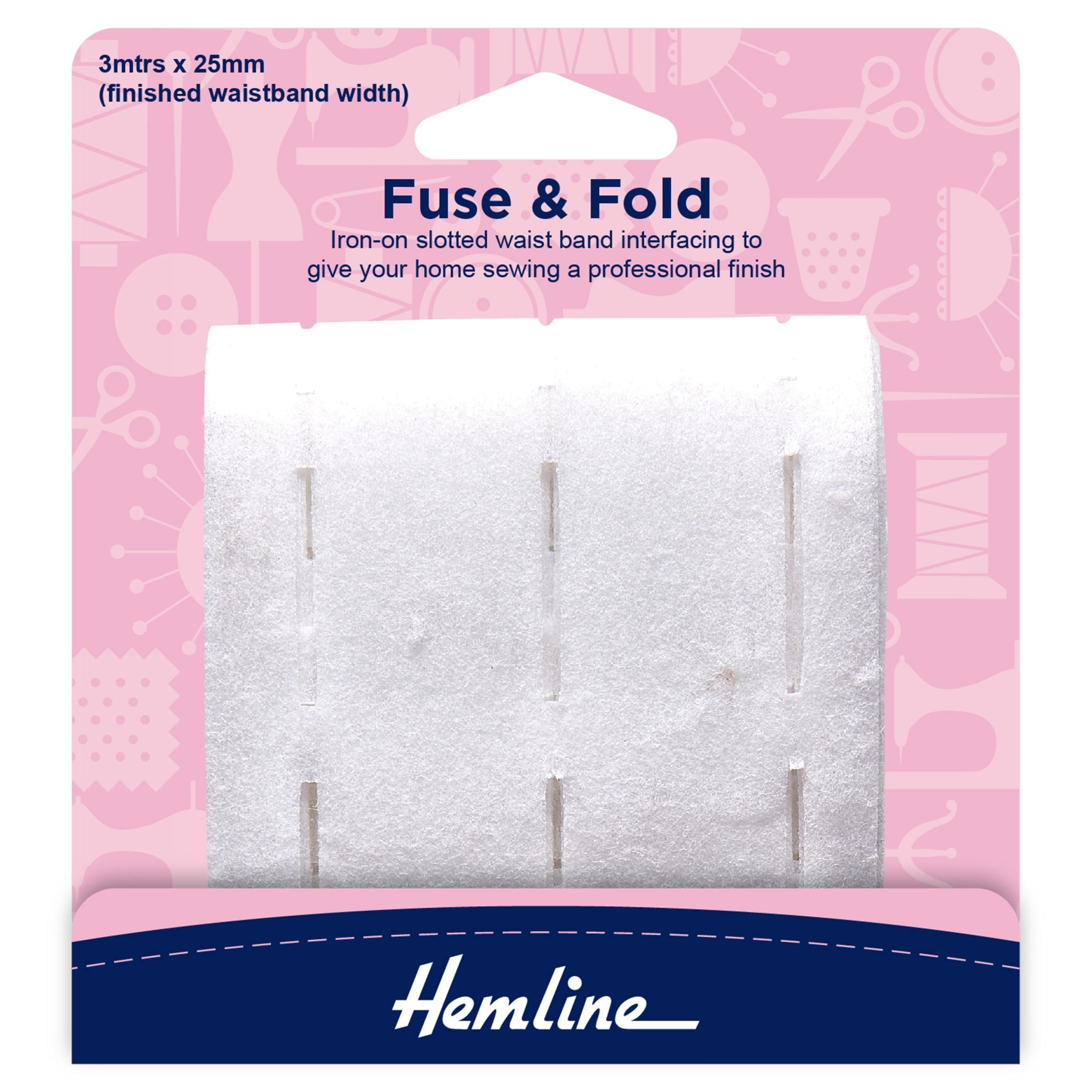 Fuse and Fold Waistband Lining: 3m x 25mm