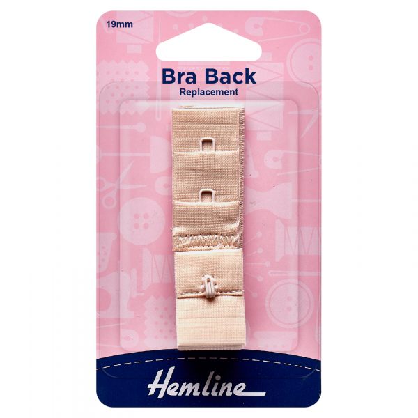 Bra Back Replacement: 19mm: Nude