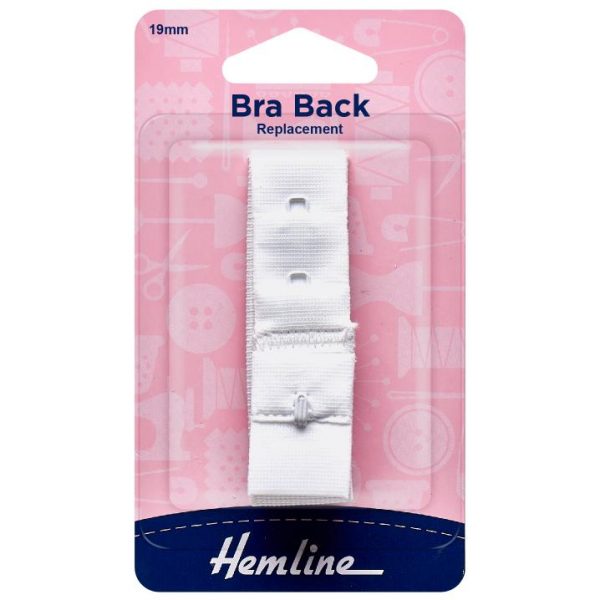 Bra Back Replacement: 19mm: White