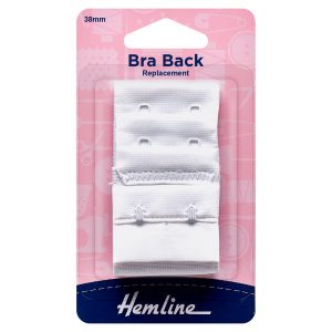 Bra Back Replacement: 38mm: White