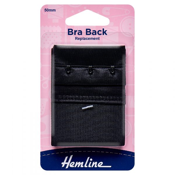 Bra Back Replacement: 50mm: Black