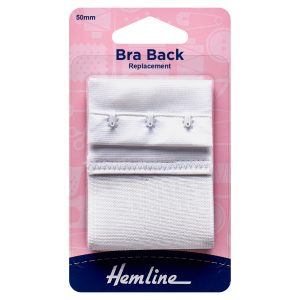 Bra Back Replacement: 50mm: White