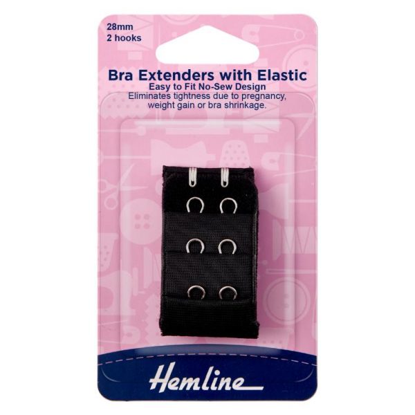 Bra Back Extender: Black: 28mm