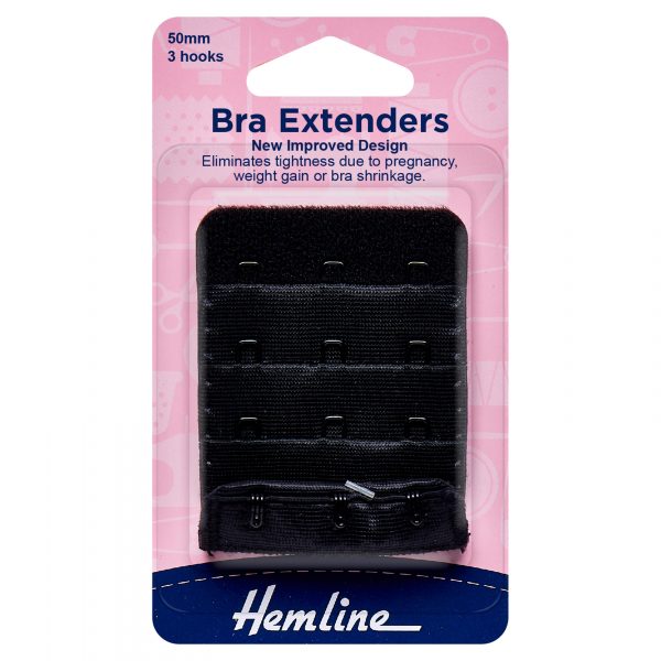 Bra Back Extenders: 50mm: Black