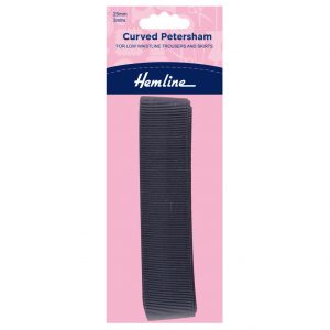 Petersham: Curved: 3m x 25mm: Black