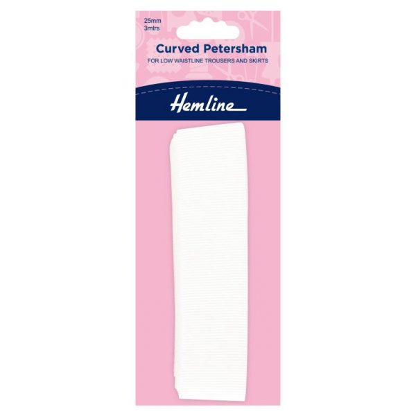 Petersham: Curved: 3m x 25mm: White