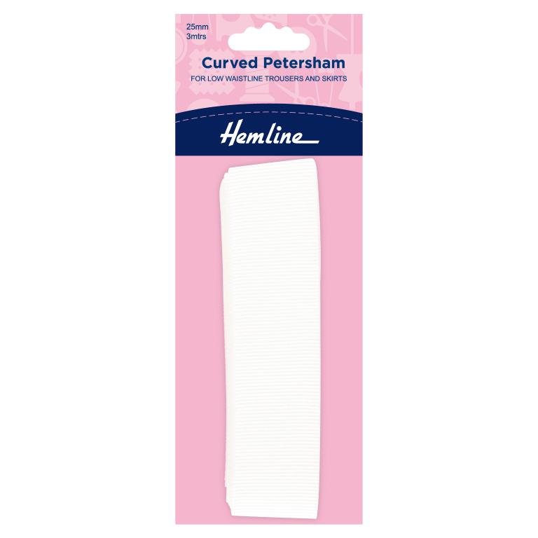 Petersham: Curved: 3m x 25mm: White