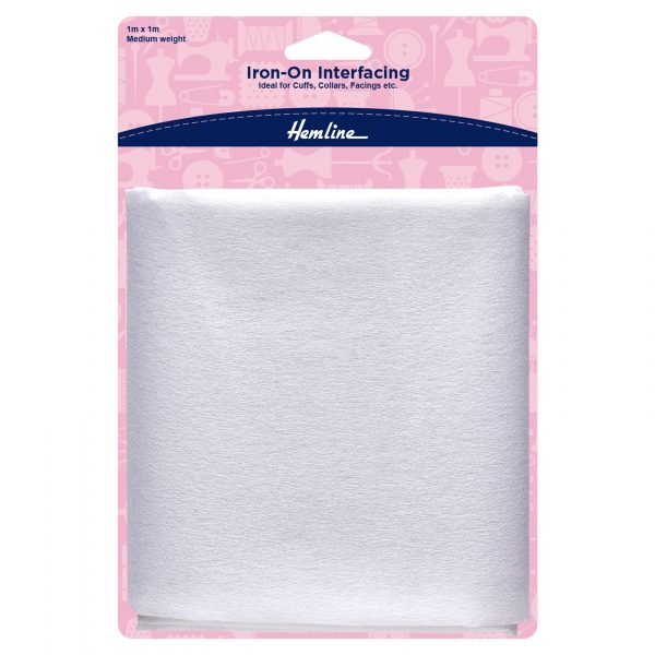 H784 1 scaled Interfacing: Iron-on: Medium Weight: 1m x 1m: White