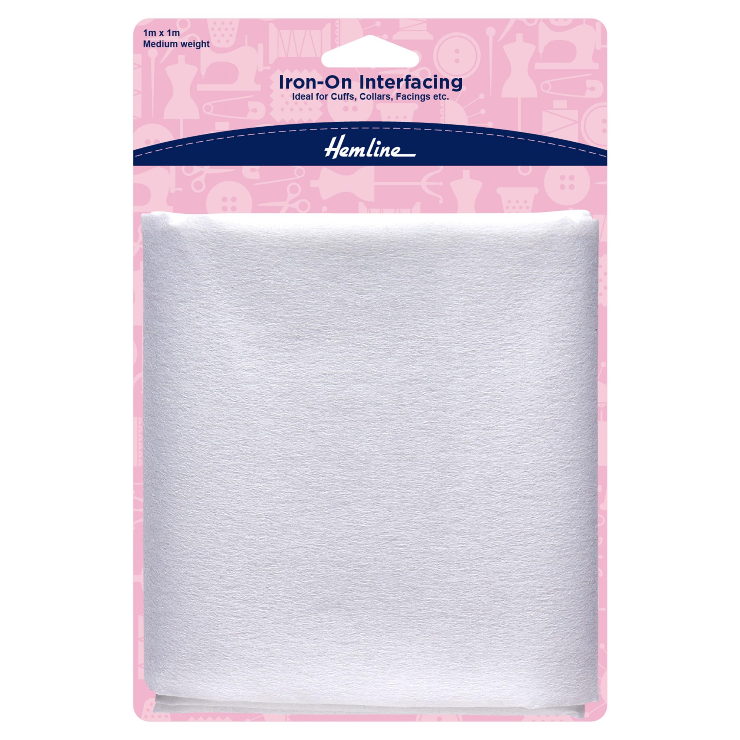 Interfacing: Iron-on: Medium Weight: 1m x 1m: White