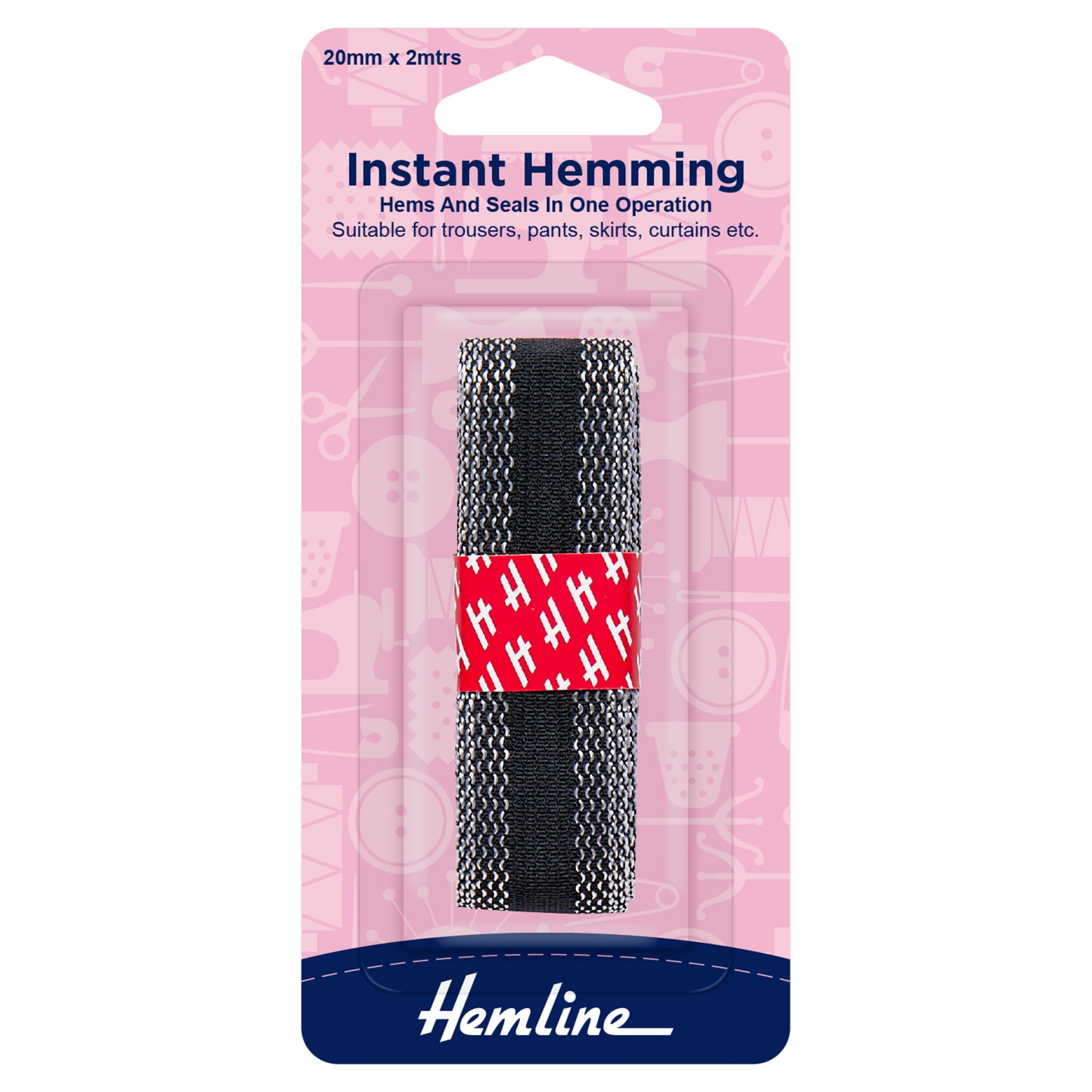 Instant Hemming: 2m x 20mm: Black