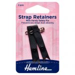 H788 B 1 scaled Shoulder Strap Retainer with Safety Pin: Black