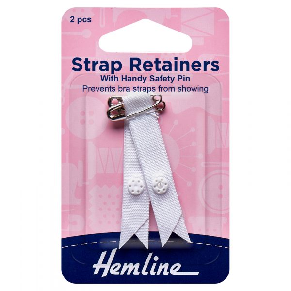 H788 W 1 scaled Shoulder Strap Retainer with Safety Pin: White
