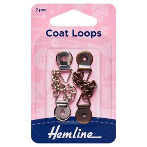 Coat Loops: Bronze and Nickle: 2 Pieces