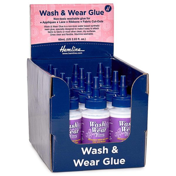 Counter Display Unit: Wash & Wear Glue: 60ml: 12 Pieces