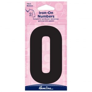 Motif: Iron-On Number: 10cm: Black: 0