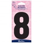 H824 10 8B Motif: Iron-On Number: 10cm: Black: 8