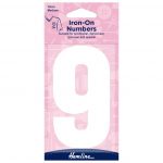 H824 10 9W Motif: Iron-On Number: 10cm: White: 9