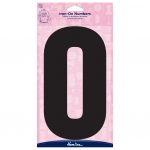 H824 20 0B Motif: Iron-On Number: 20cm: Black: 0