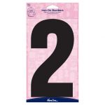 H824 20 2B Motif: Iron-On Number: 20cm: Black: 2