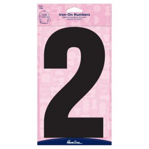 Motif: Iron-On Number: 20cm: Black: 2