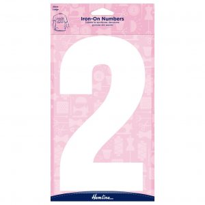 Motif: Iron-On Number: 20cm: White: 2