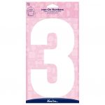 H824 20 3W Motif: Iron-On Number: 20cm: White: 3