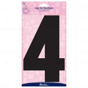 Motif: Iron-On Number: 20cm: Black: 4