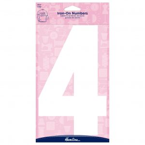 Motif: Iron-On Number: 20cm: White: 4