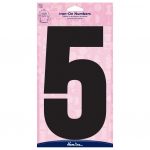 H824 20 5B Motif: Iron-On Number: 20cm: Black: 5