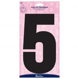 Motif: Iron-On Number: 20cm: Black: 5