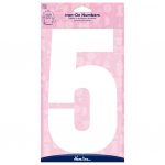 H824 20 5W Motif: Iron-On Number: 20cm: White: 5