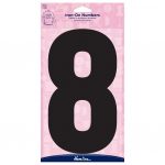H824 20 8B Motif: Iron-On Number: 20cm: Black: 8