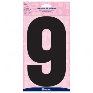 Motif: Iron-On Number: 20cm: Black: 9