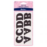H825 B 1 scaled Motif: Iron-On Instant Letters: Black - 40pcs