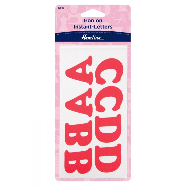 H825 R 1 scaled Motif: Iron-On Instant Letters: Red - 40pcs