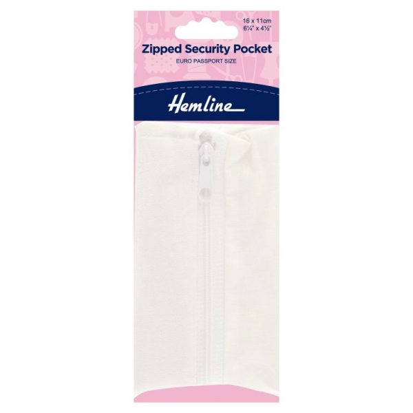 Zipped Security Pocket: Passport Size