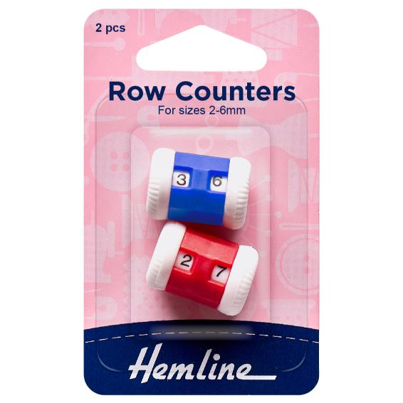 Row Counters: 2-6mm: Red and Blue: 2 Pieces