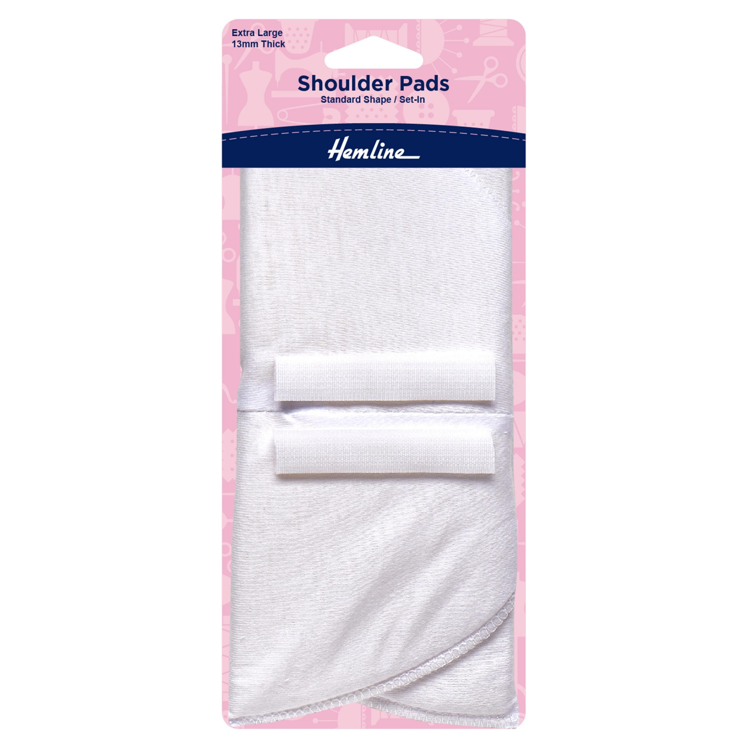 Shoulder Pads: Standard Set-In: Extra Large: White