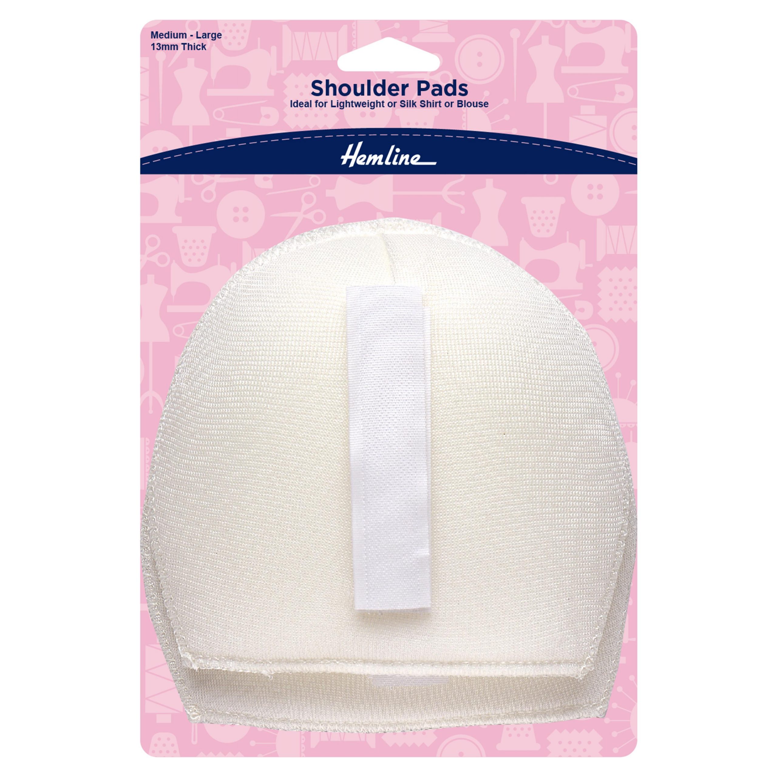 Shoulder Pad: Shirt-Blouse: Medium: White