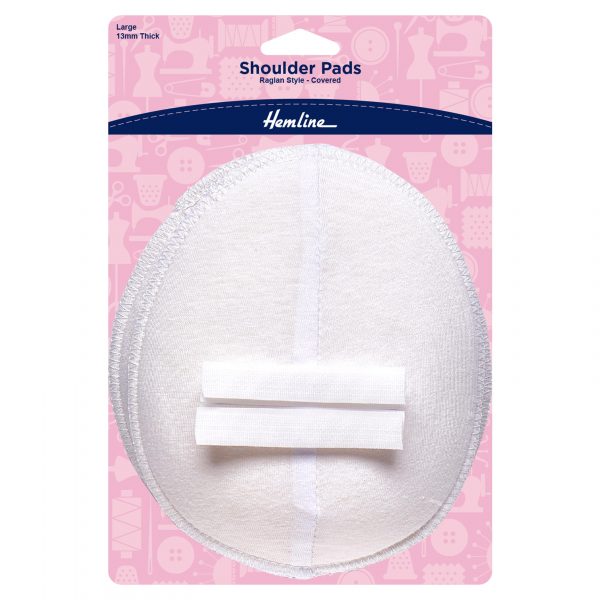 H917 L 1 scaled Shoulder Pad: Raglan Style: Large: White