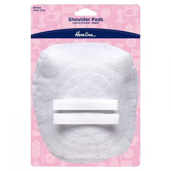 H951 M 1 scaled Shoulder Pad: Layered Designer: Medium: White