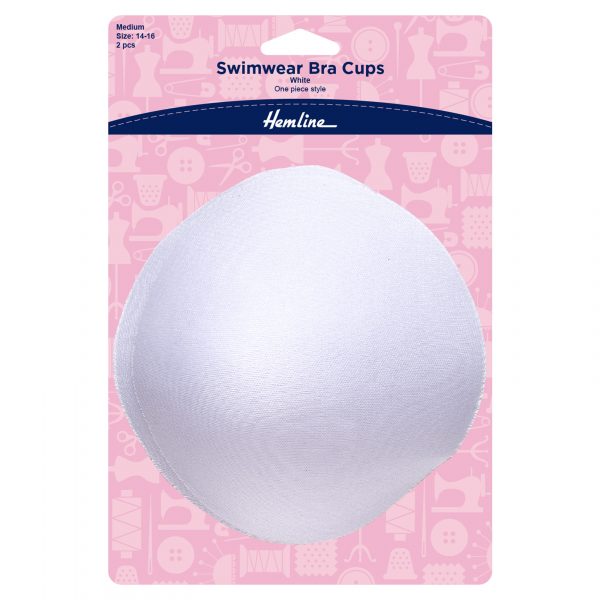 Swimwear Bra Cups: One-Piece Style: Medium: White