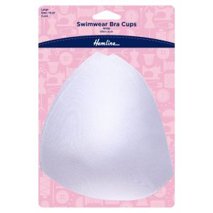 Swimwear Bra Cups: Bikini Style: Large: White