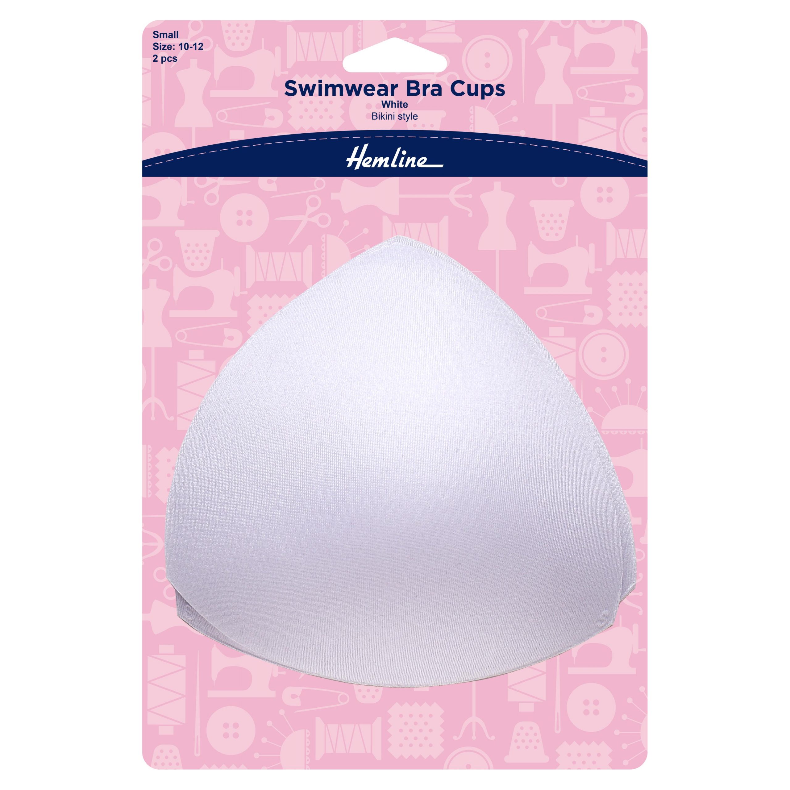 Swimwear Bra Cups: Bikini Style: Small: White