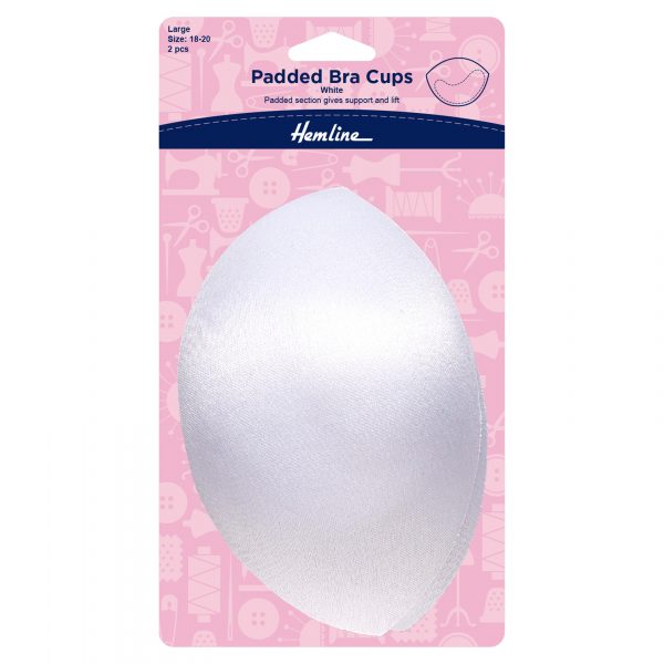 Padded Bra Cups: Large: White