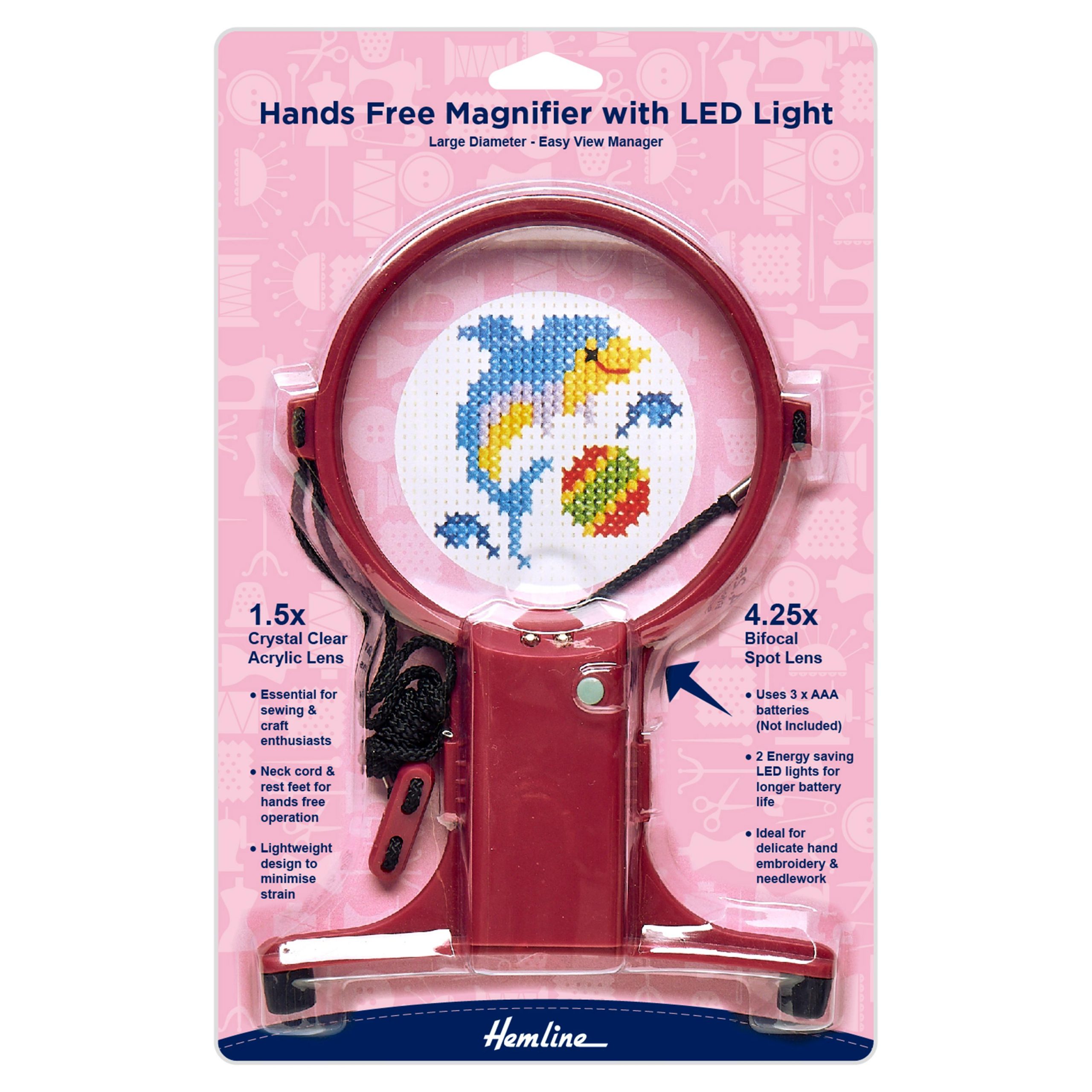 Hands Free Neck Magnifier with LED Light